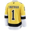 Miesten NHL Boston Bruins Pelipaita 2025-26 Fanatics NHL Stadium Series Premium Jeremy Swayman Gold